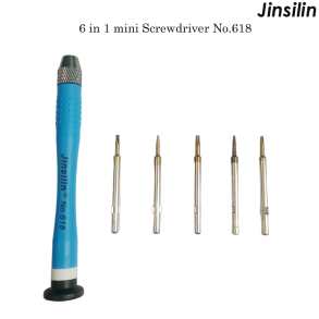 Jinsilin 6 in 1 Mini Screwdriver No. 618 For Mobile Phone Repairing Tool