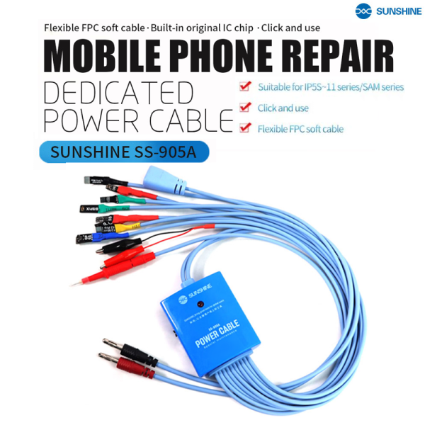 Sunshine SS-905A iPhone 5 to 11 Pro max Dedicated Power Cable 2020 Version