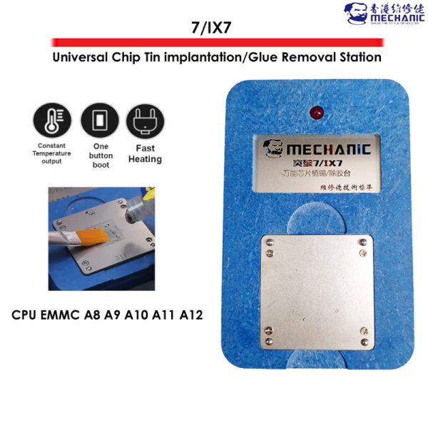 Mechanic 7/IX7 CPU NAND IC Chip Planting Heating Platform For iPhone BGA A8 A9 A10 A11 A12 Positioning Steel Net Repair