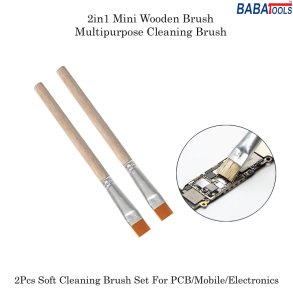 BABA 2in1 Mini PCB Motherboard Cleaning Brush With Wooden Handle