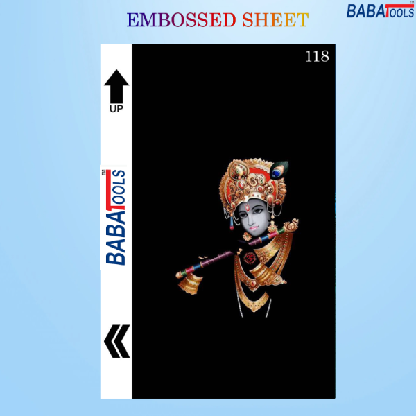 Lord Krishna Ji Back Cover Embossed Skin Printed Sheet For Mobile Back Cover 118 No.